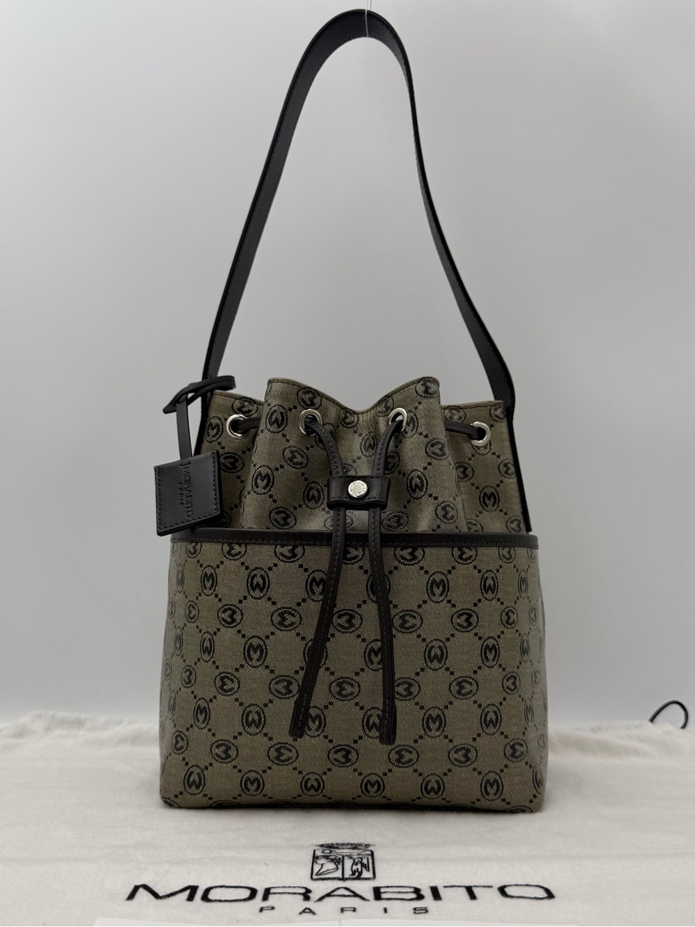 🐢MORABITO 1905 PARIS • Current ‘Late Model’ Monogram Coated Canvas Bucket 20 Bag